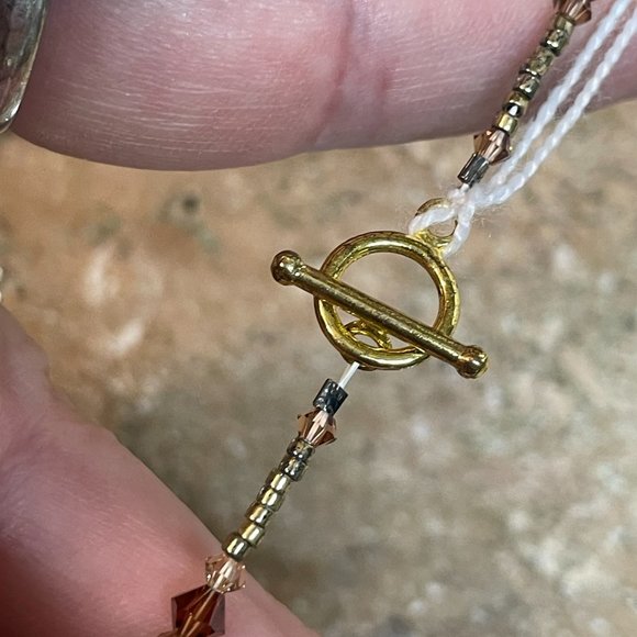 Handmade crystal rhinestone pendant, crystal necklace repurposed vintage brooch - Picture 5 of 7